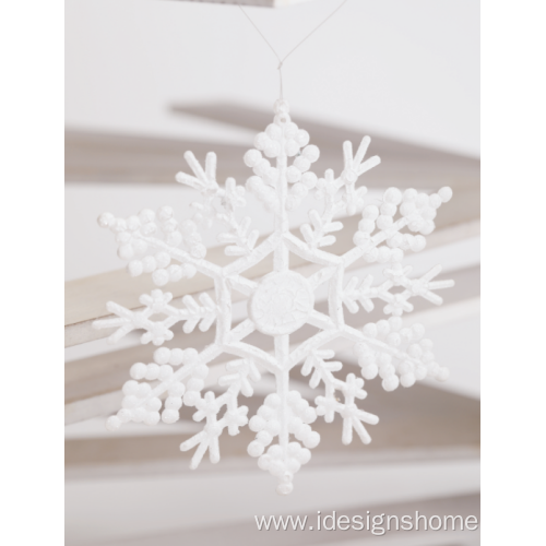 White Snowflake Plastic Christmas Decorative